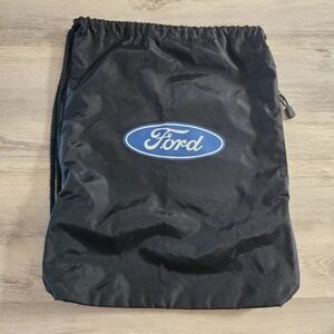 Ford Drawstring Bag Backpack w/ Pocket Black